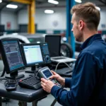 Modern Diagnostic Equipment in a Derby Car Service Garage