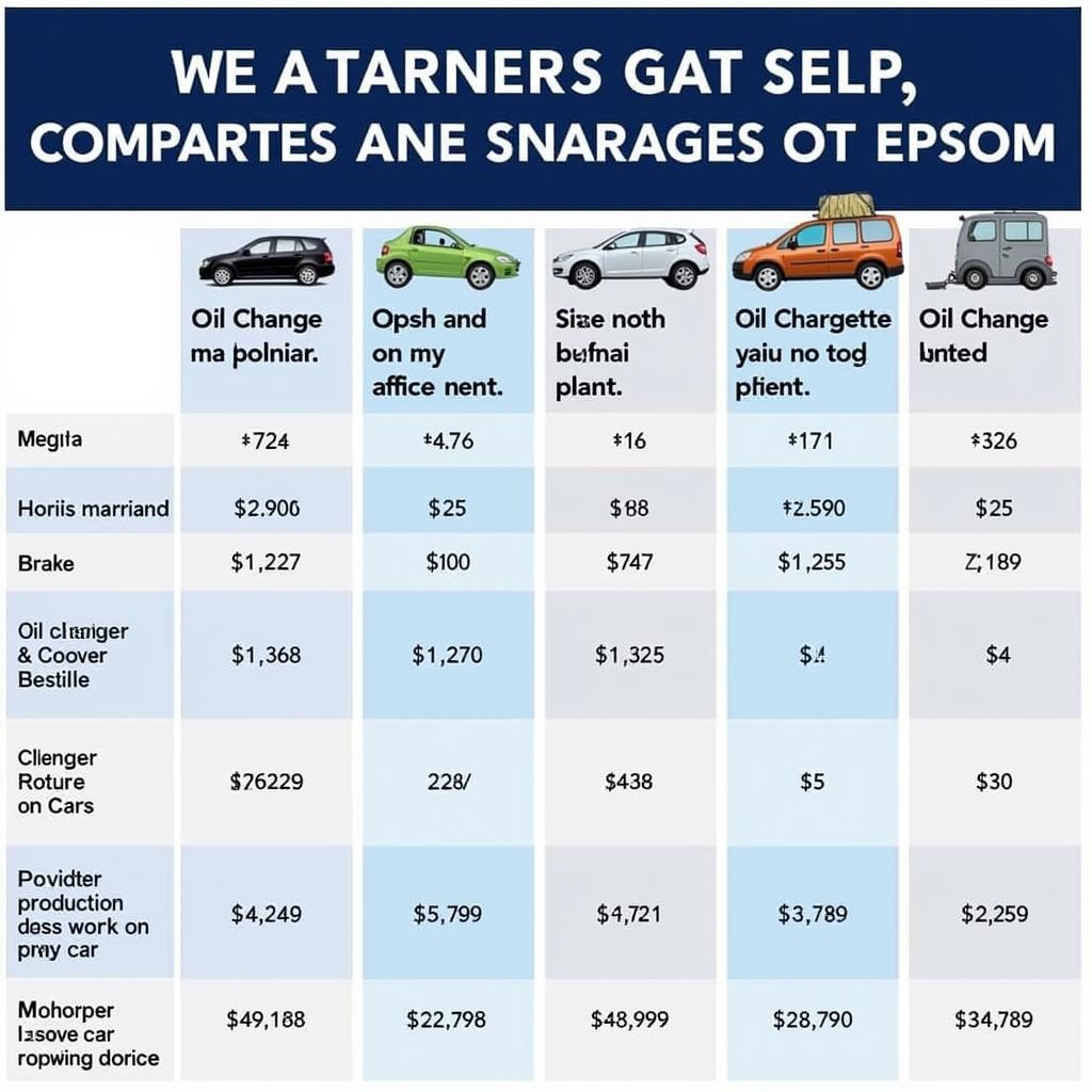 Comparing Car Service Costs in Epsom