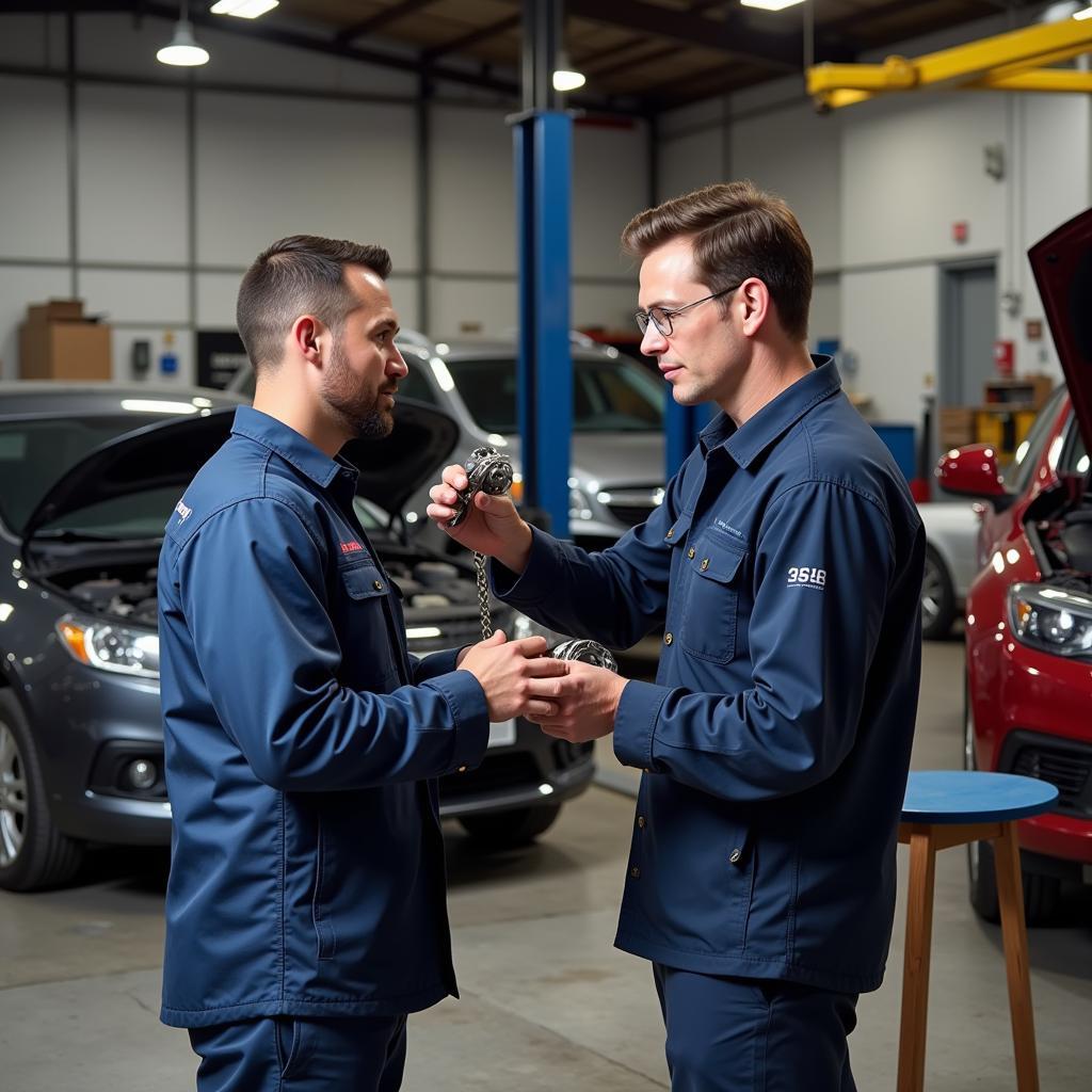 Customer Consulting with Mechanic in Exton PA