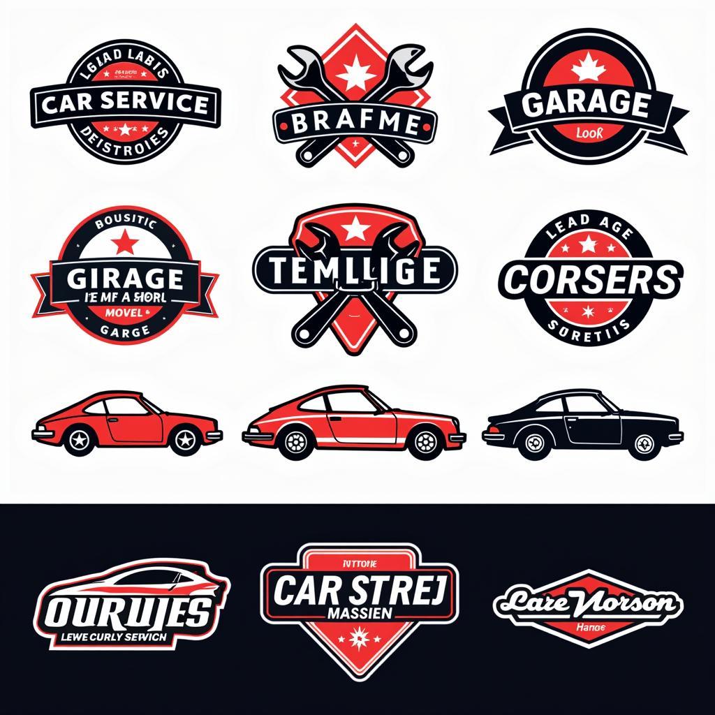 Car Service Garage Logo Design Elements