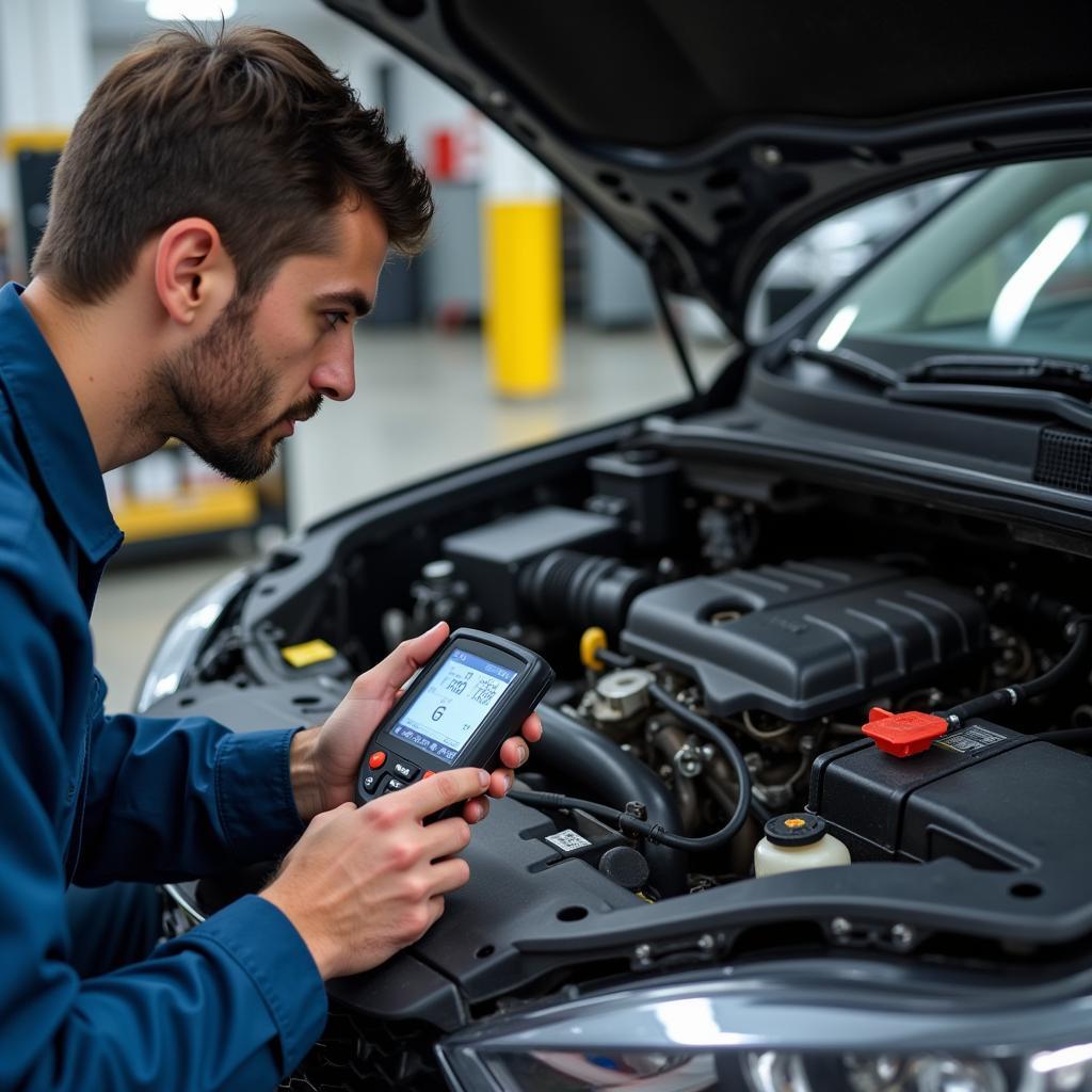 Mechanic Working on a Car in Greenville NC