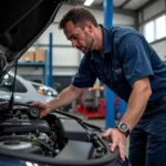 Experienced Mechanic Working on a Car in Hove