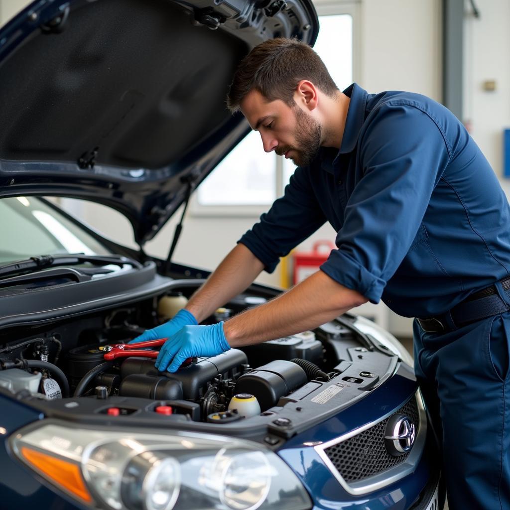 Car Service in Progress