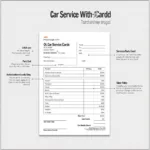 Example of a Well-Designed Car Service Job Card