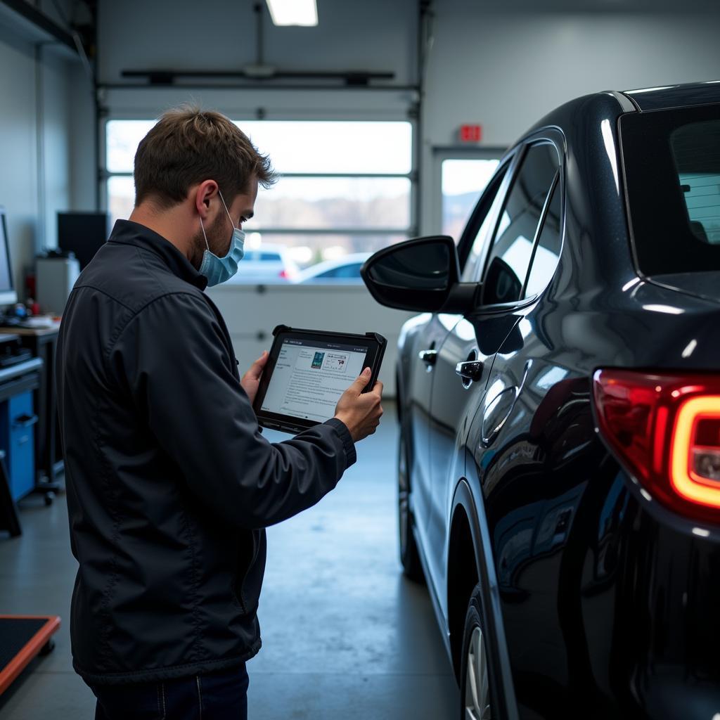 Modern Diagnostic Check at a Car Service Center in Labrador