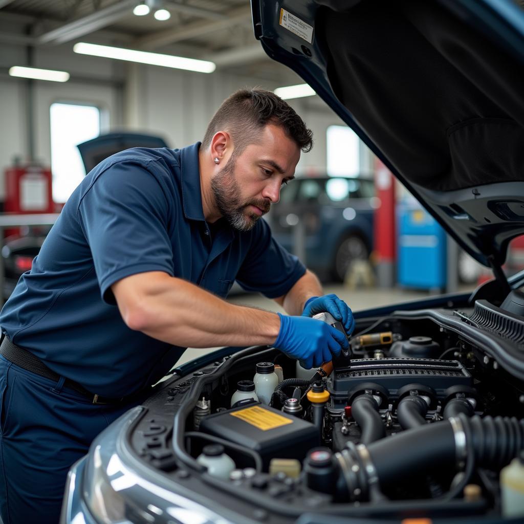 Car Service LAX Mechanic Working