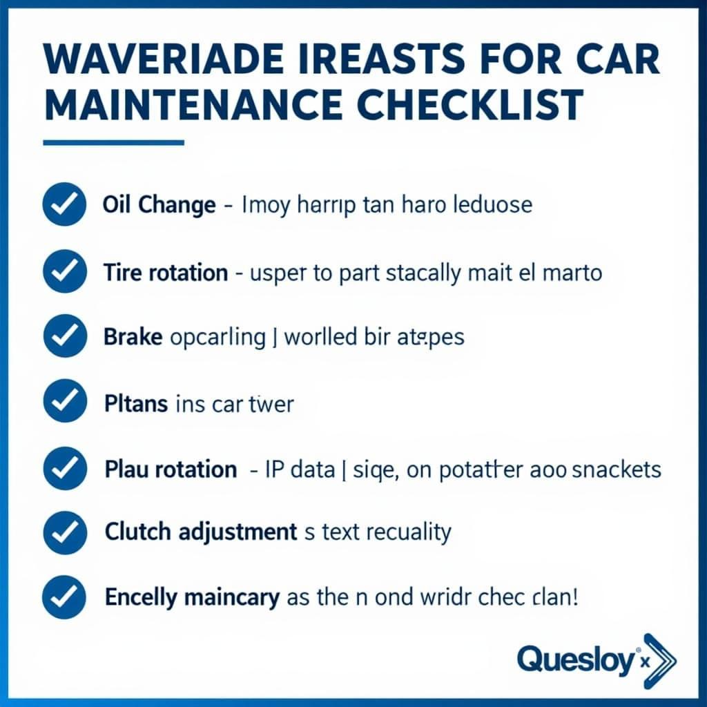 Car Service Maintenance Checklist