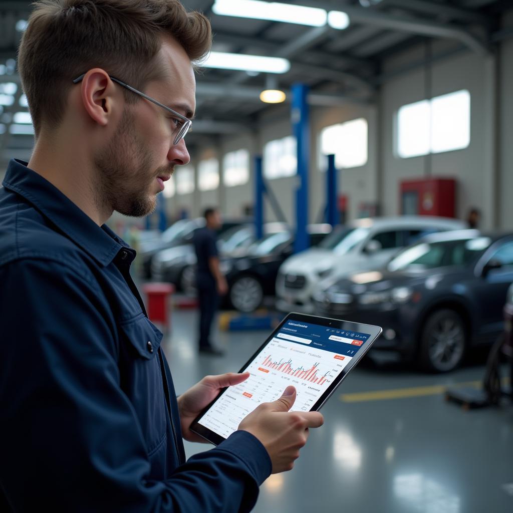 Car Service Manager Using Digital Tablet