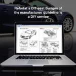 Open Car Service Manual Displayed on a Laptop