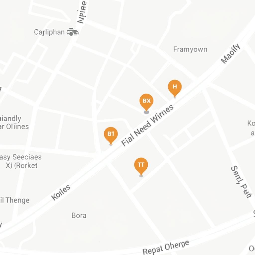 Map highlighting car service locations in Anniesland.