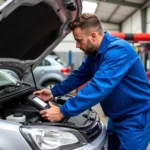 Mechanic Working on a Car in New Addington CR0 9DZ