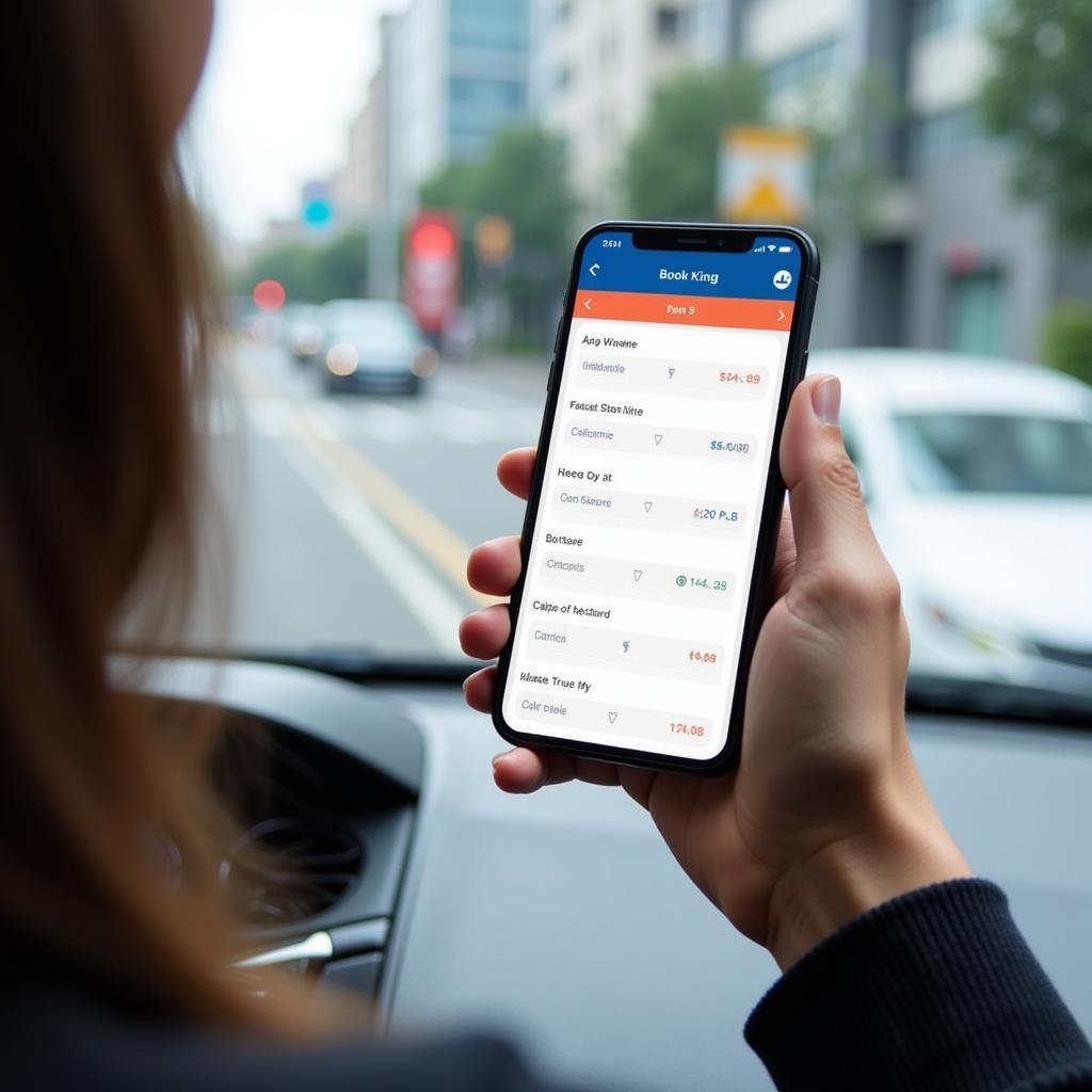 Online Car Service Booking Platform on a Mobile Phone