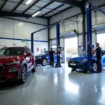 Modern Car Service Garage Interior in Northants