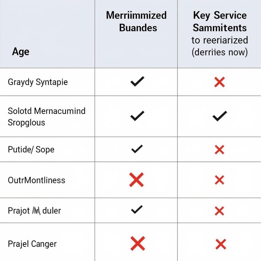 Car Service Schedule Chart