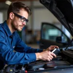 Car Service Technician Working