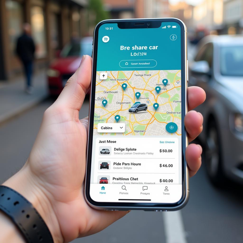 Car Sharing App Interface