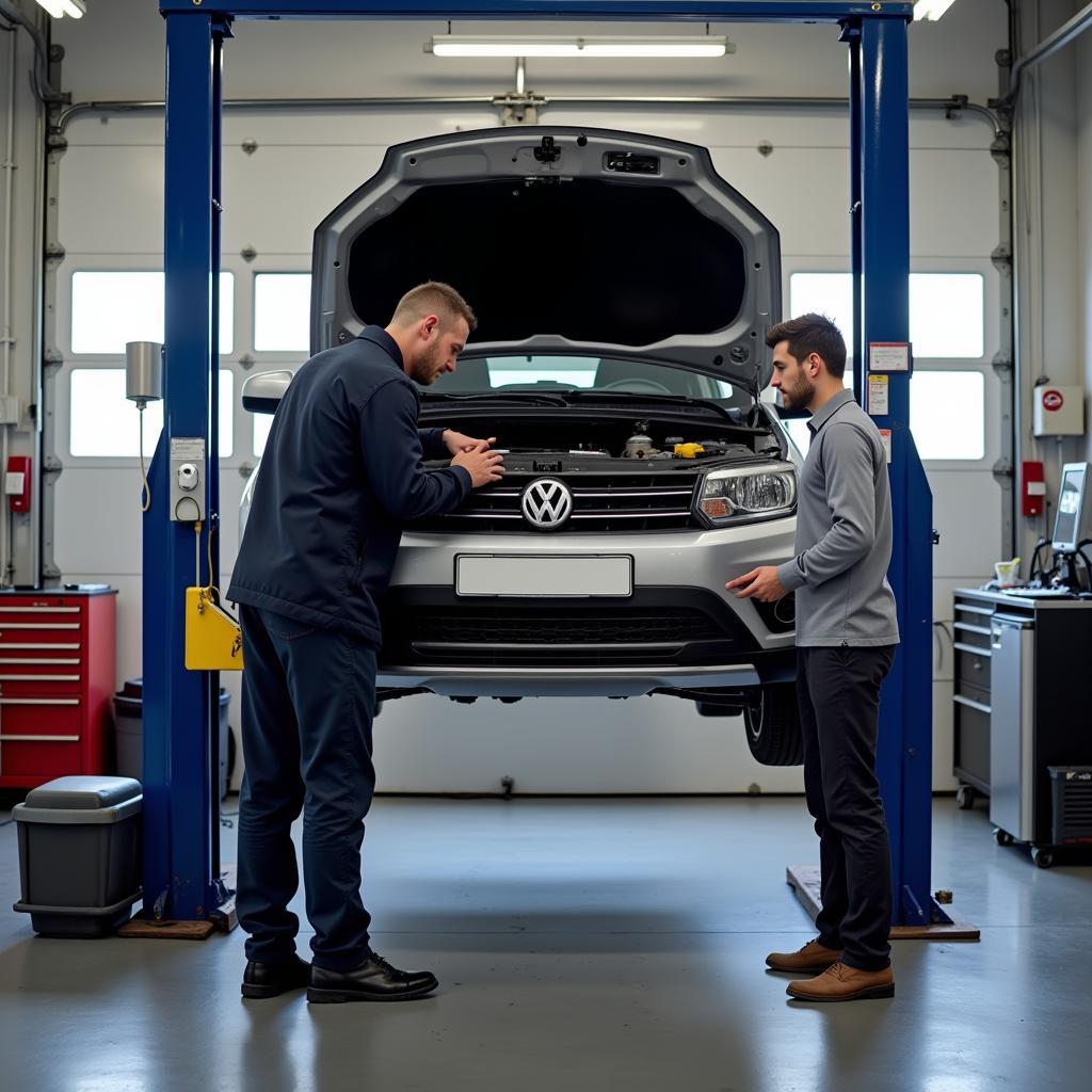 Car Undergoing Routine Maintenance