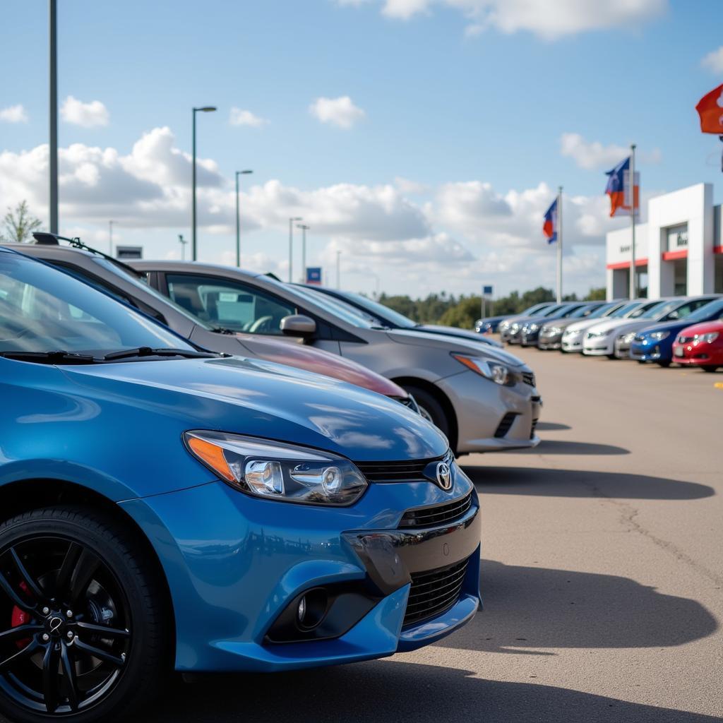 Certified Pre-Owned Cars on a Dealership Lot