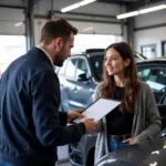 Customer Consultation at Charnock Richard Car Service