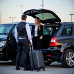 Chauffeur Assisting with Luggage at FLL