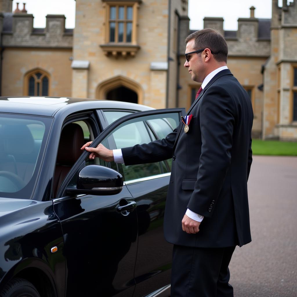 Chauffeur Driven Car with Windsor Castle backdrop