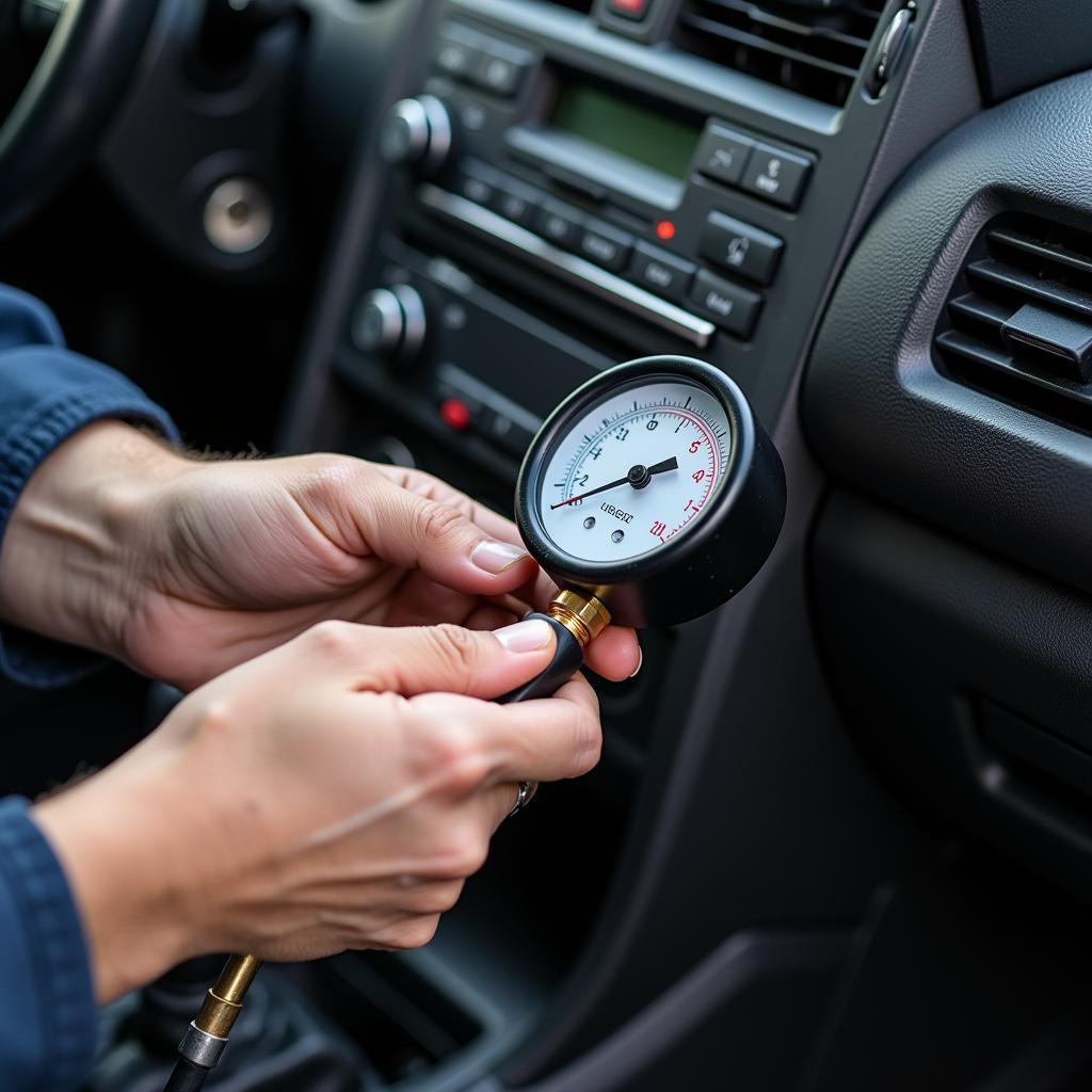 Checking Car AC Refrigerant