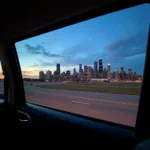 Chicago Skyline View from Car Service