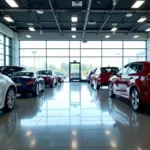 Spotless Car Dealership Showroom