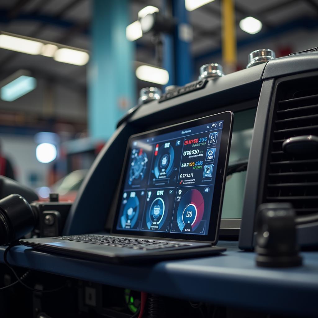 Modern Diagnostic Equipment in a Cleveland Auto Repair Shop