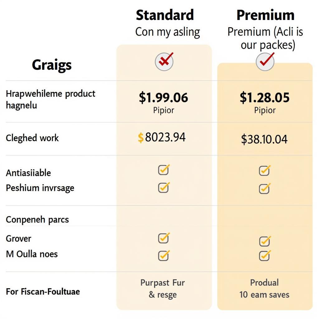 Comparing Car Service Packages