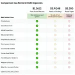 Comparing Delhi Car Rental Agencies