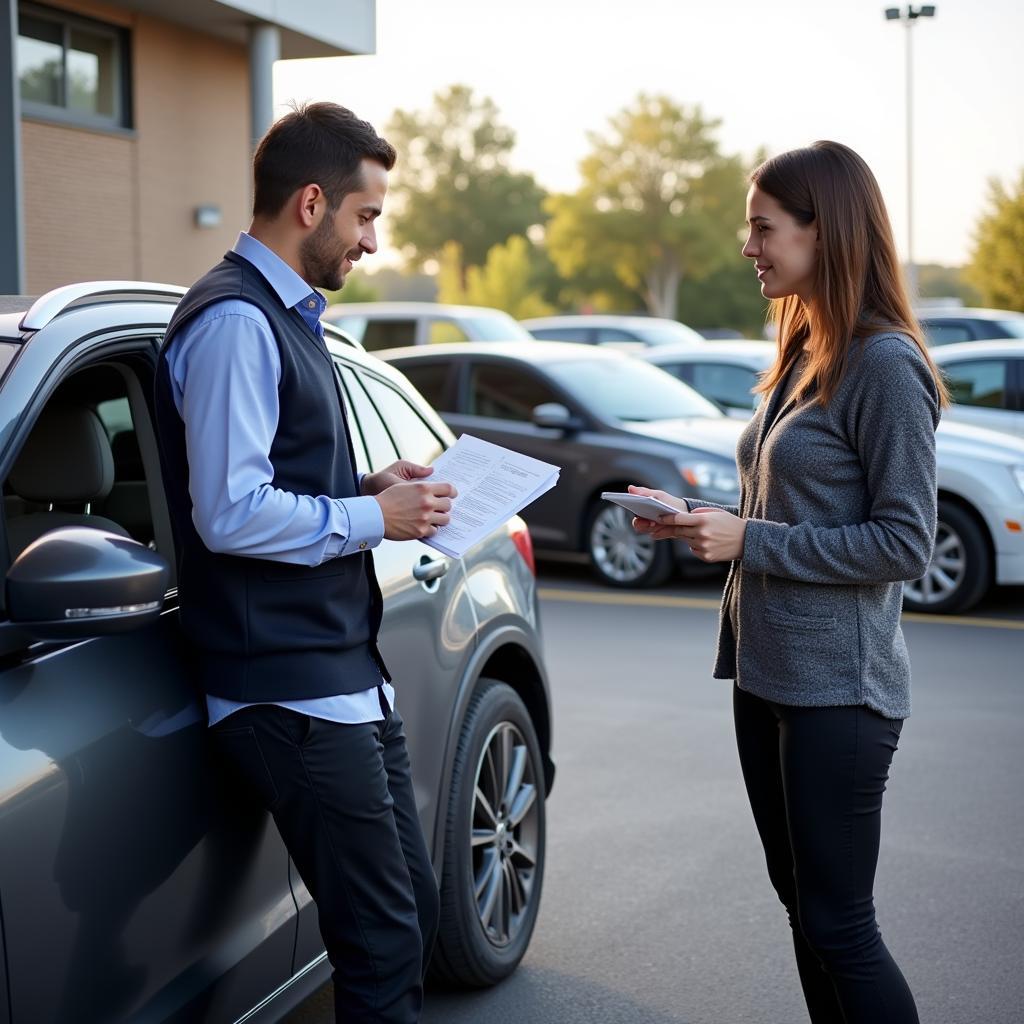 Customer Returning Rental Car