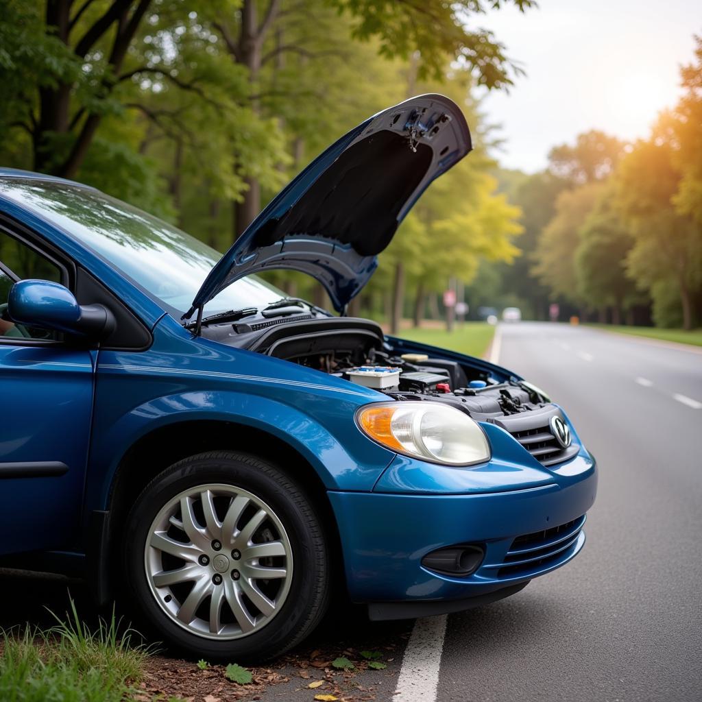 Dead Car Battery on the Roadside