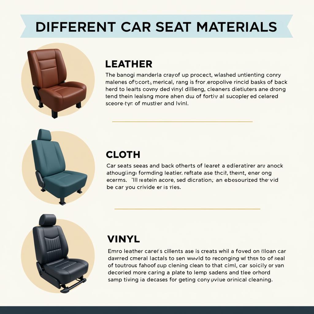 Various Car Seat Materials and Cleaning Techniques