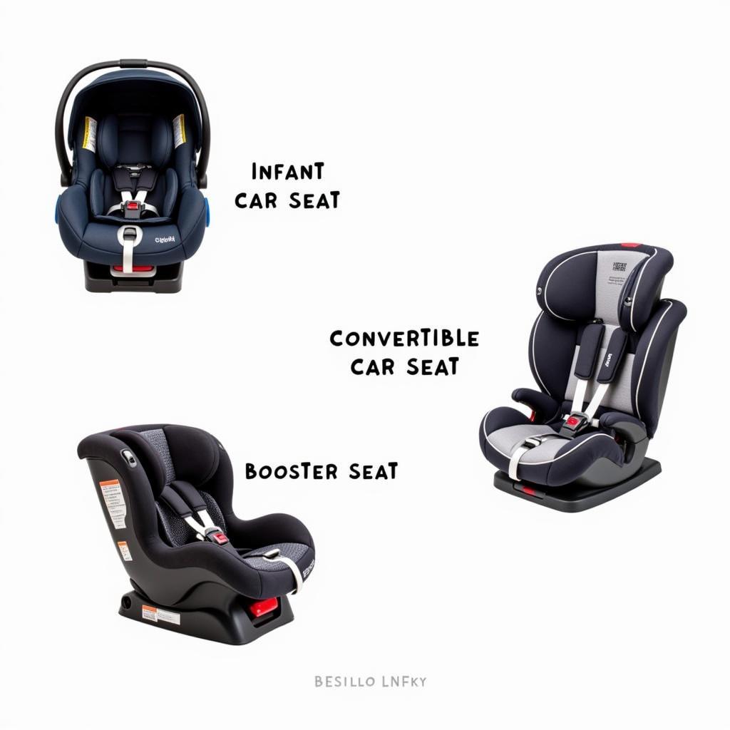 Various car seats available for Boston car services