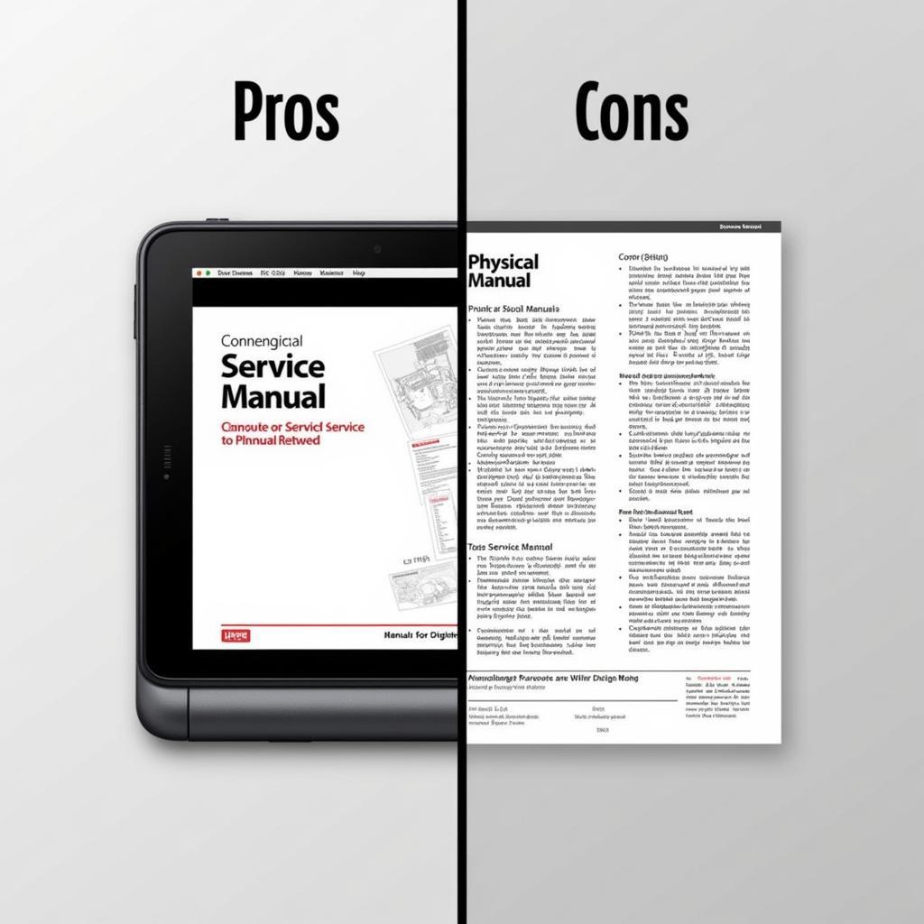 Digital vs Physical Service Manual Comparison