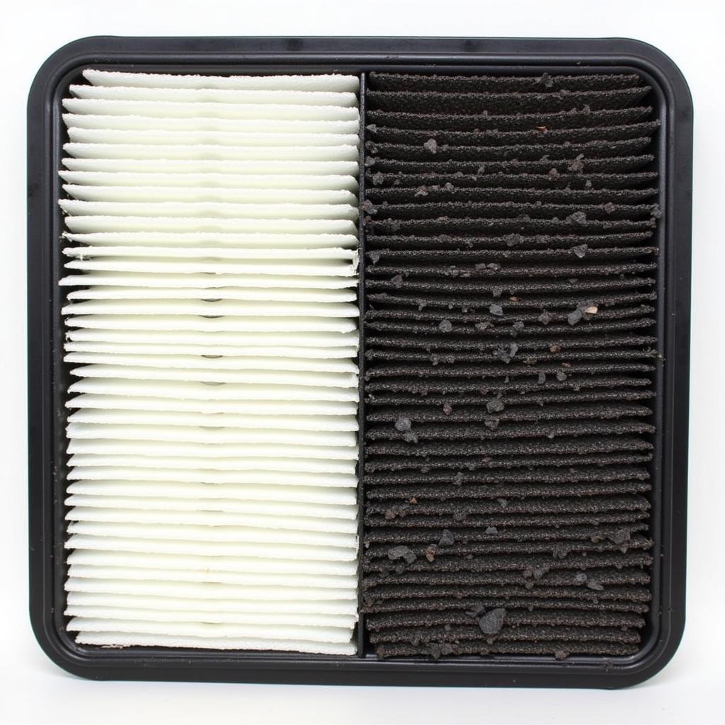 Dirty and Clogged Car Air Filter