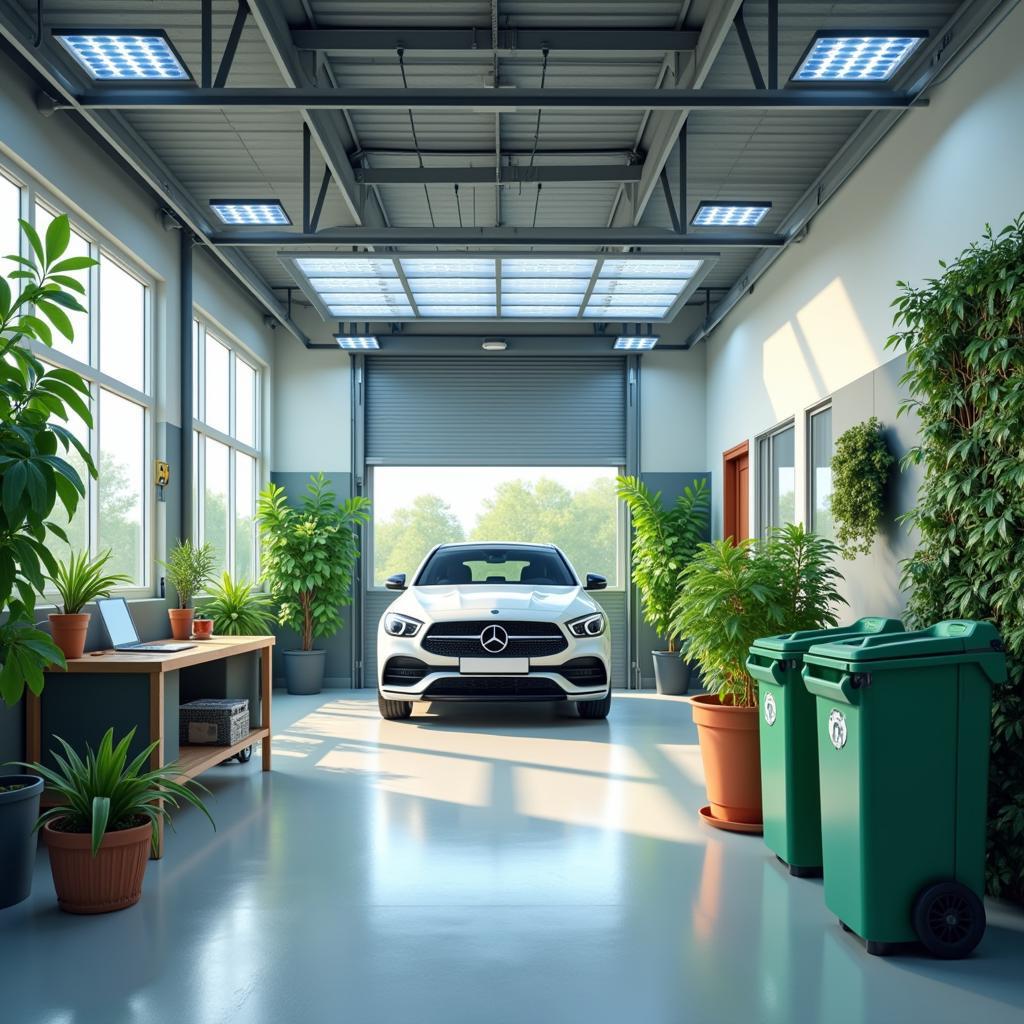 Eco-Friendly Car Service Garage Features