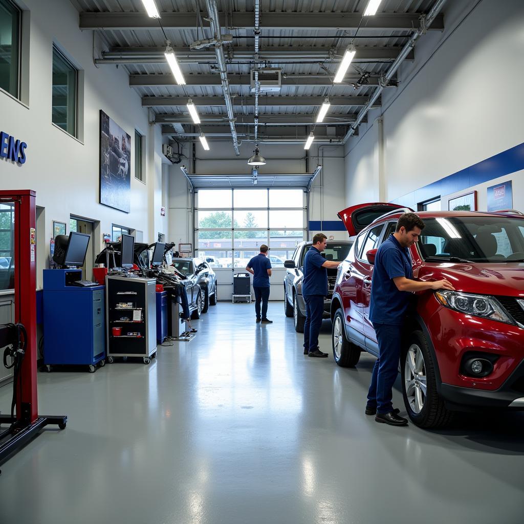 Inside an Evans Halshaw Service Center