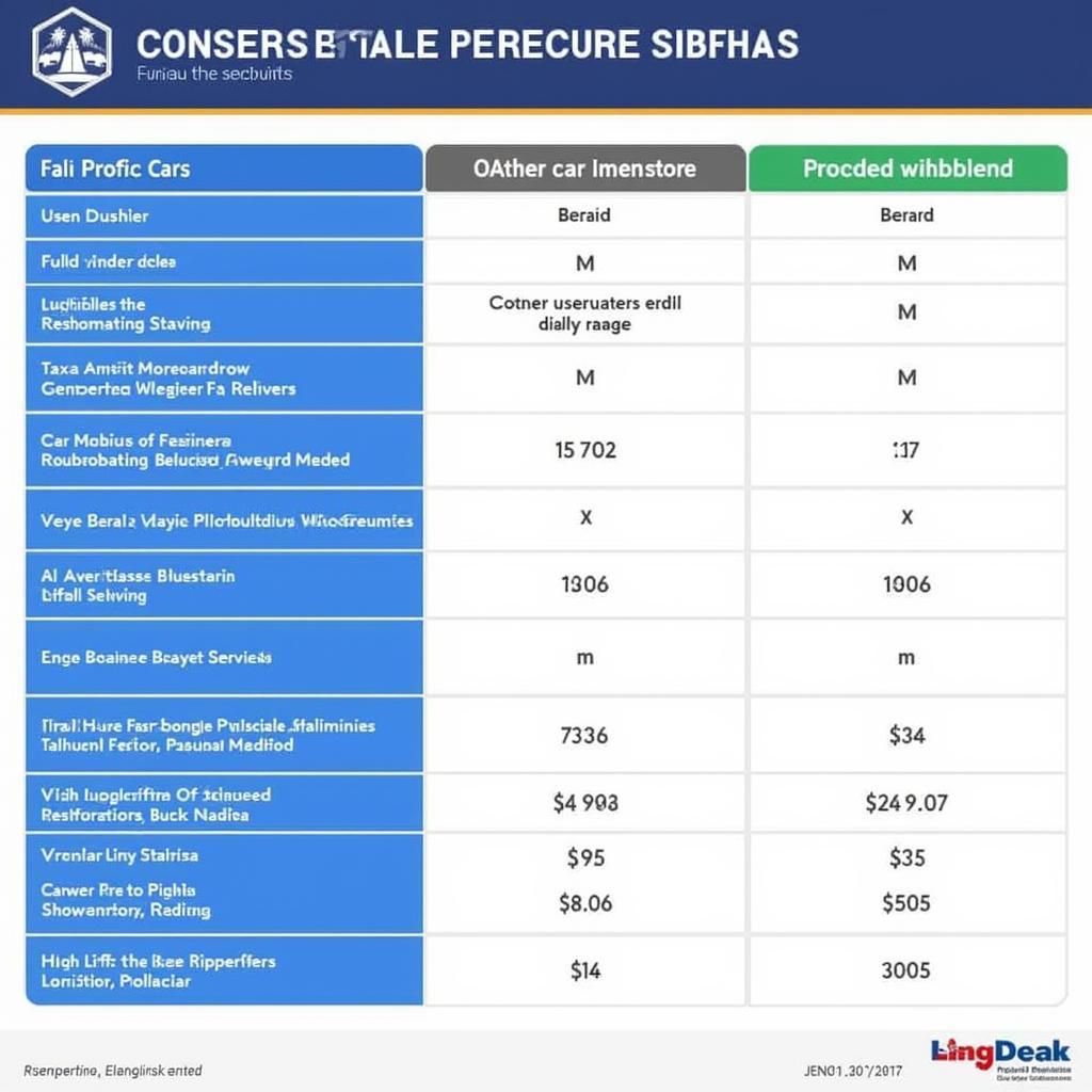 Falkirk Car Service Deals Comparison Chart