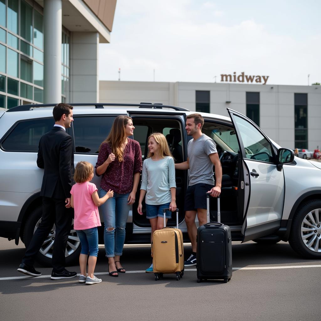 Family Traveling from Midway with Car Service