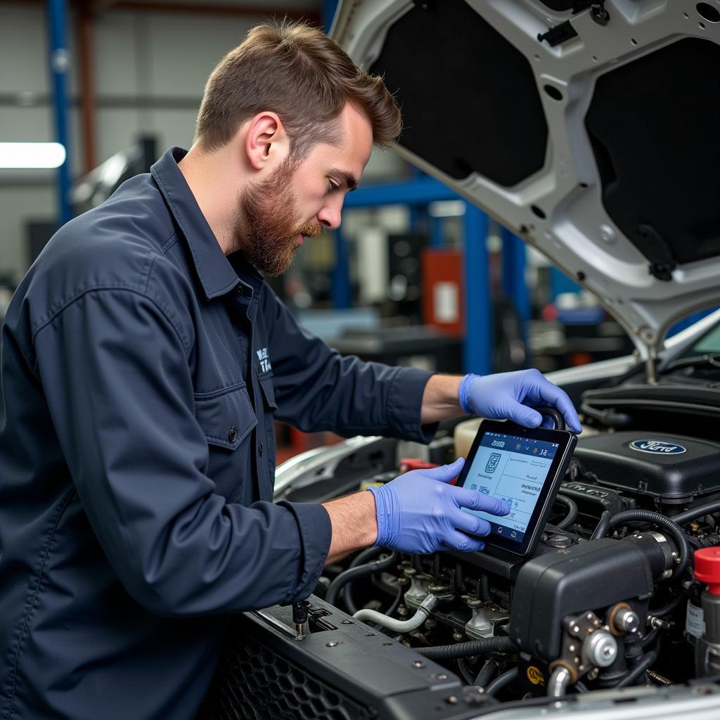 Ford Certified Technician Working