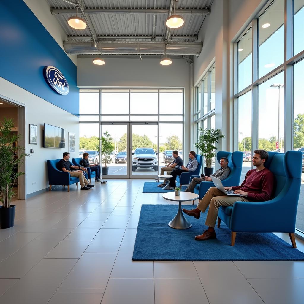 Modern Ford Service Center Waiting Area