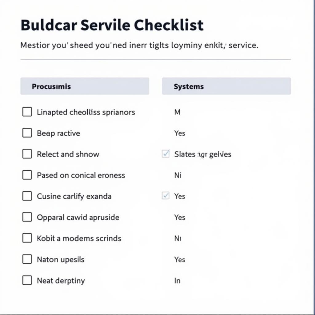 Full Car Service Checklist