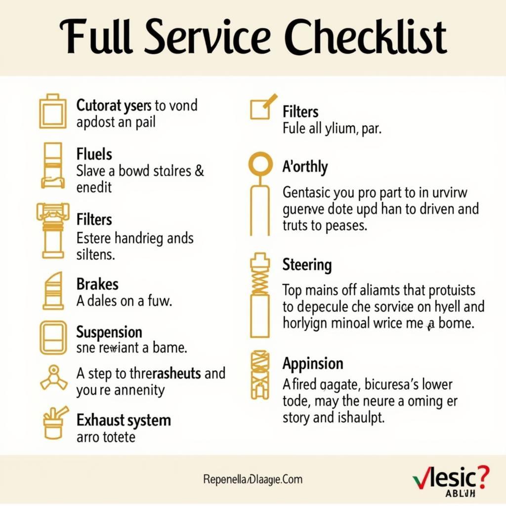 Full Car Service Checklist