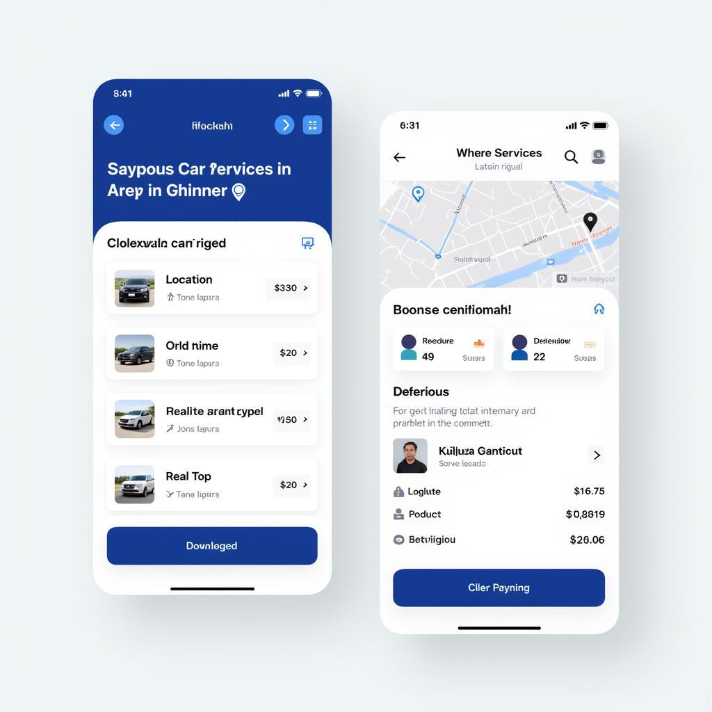 Mobile app for booking car services in Glendale