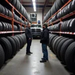 Different Types of Tires Displayed in a Glenwood Springs Tire Shop