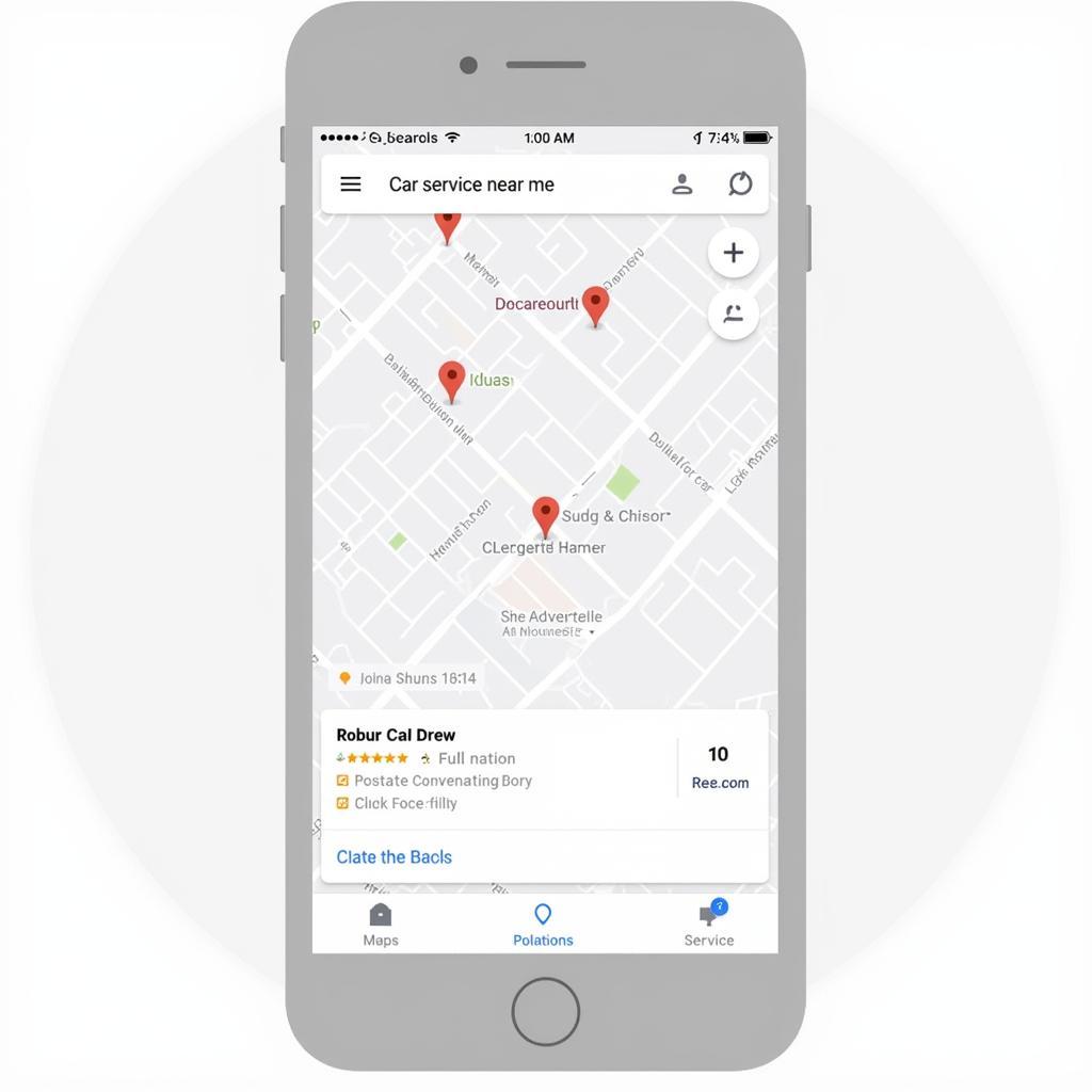 Using Google Maps to Find Car Service Locations