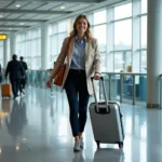 Passenger arriving at Heathrow Airport