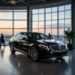 Black Car Service Arrival at Indianapolis Airport